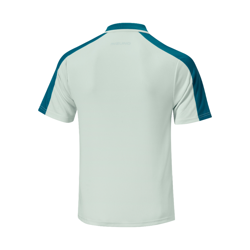 Mizuno Showdown Knitted Short Sleeve Polo Pale Blue